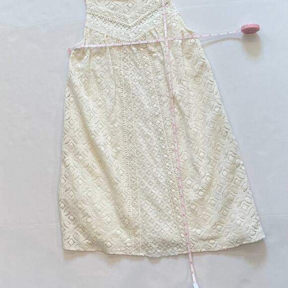 Xhilaration Ivory/Cream/Neutral Lace, Embroidered Sleeveless Mini Dress, XS - Picture 8 of 10